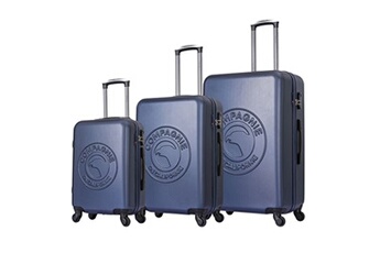 ensemble de 3 valises à roulettes navy cc-t366 navy