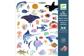 jeu créatif pochette de 160 stickers océan à effets