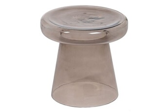 table d'appoint verre taupe 40 x 40 x 38 cm