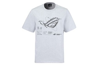 t-shirt rog pixelverse - taille m - gris - coupe regular