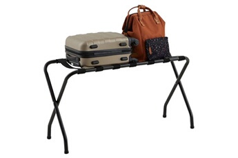porte-valise voyage en métal noir, support-bagages accessoire de chambre hôtel pour sac de voyage et valise