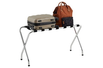 porte-valise voyage en métal chromé, support-bagages accessoire de chambre hôtel pour sac de voyage et valise