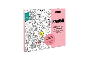 jeu créatif poster géant à colorier kawaii