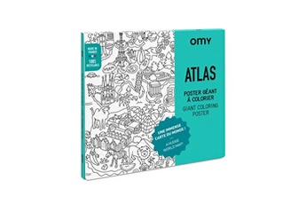 jeu créatif poster géant à colorier atlas