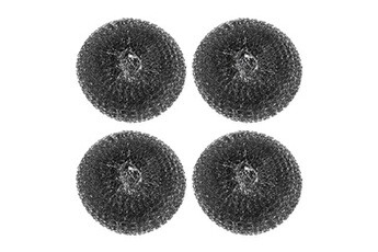 quarkzman 4pcs inox acier ecureur tampon, barbecue acier laine brosse, 9,5 cm noir