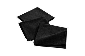 - lot de 3 serviettes de table en coton recyclé anaïs - noir - douceur d'intérieur