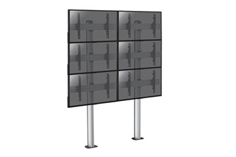 supports pro modular sol 031-2600K3 Support sur pieds mur d'images pour 6 écrans TV 45''-55'' - A visser