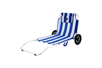 chaise de plage 60 x 88 x 67 cm marin