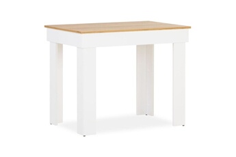table en bois chêne blanc 90x60 cm