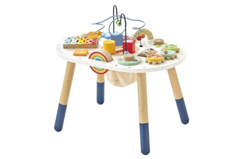 table d'activités en bois - multicolore