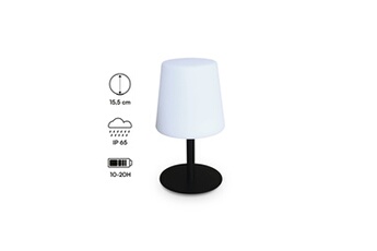 lampada s color - lampe de table led de 28cm noire - lampe de table décorative lumineuse ø 16cm