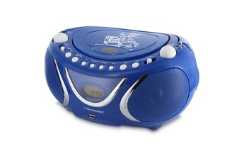 Metronic 477132 Lecteur CD Square MP3 avec port USB, FM - bleu foncé
