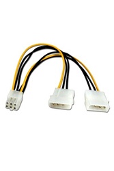 Câble alimentation PC PCIExpress 6 pin vers 8 pin Goobay, Accessoires d' alimentation pour PC