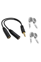 Splitter jack audio 3.5 m - Adaptateur Stéréo pour Ecouteurs et Casque -  Noir - Accessoire Audio - Achat & prix