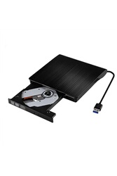 Lecteur CD DVD Externe Graveur USB 3.0 - Noir avec Quadrimedia