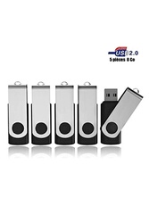 Lot de 2 Clé USB 64 Go ENUODA USB 2.0 Coloris noir & gris