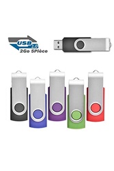 Lot de 5 Cles USB 1Go Bleu Lecteur Flash Clé USB 2.0 1 Go pour Ordinateur by