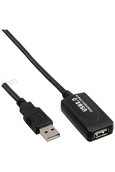 InLine Smart Cable - Rallonge de câble USB - USB (F) 90 ° en angle,  réversible pour USB (M) - USB 2.0 - 20 cm - noir
