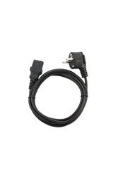 Gembird PC-186-VDE-3M - Câble d'alimentation - power CEE 7/7 (M) incliné  pour power IEC 60320 C13 droit - 10 A - 3 m - moulé - noir