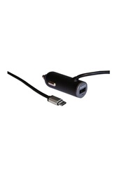 Accessoire téléphonie pour voiture Maclean Chargeur de voiture allume-cigare  MCE375 écran aluminium voltmètre USB 1x QC 3.0 USB 1x 5V/2.4A RGB LED
