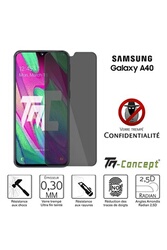 Protège écran sur mesure TM CONCEPT Verre trempé teinté - Samsung A14 - Noir