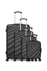 Set de valise rigide noir Marseille ensemble de bagage à 4 roues
