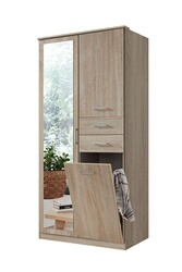 Armoire placard meuble de rangement coloris effet bois - Longueur 225 x  Hauteur 210 x Profondeur 58 cm