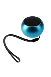 Avizar Mini Enceinte Bluetooth avec Bass Puissante Fonction Radio Métallisé  bleu