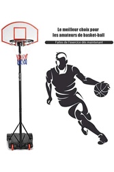 Panier de basket-ball mural avec ressort - panneau de basket à accrocher -  visserie incluse - acier PE jaune noir