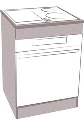 Kitchenette: placard, mini frigo+plaque de chauffe+robinet - RETIF