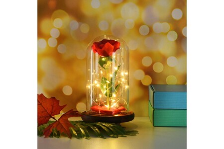 Ampoule électrique AUCUNE L'ombre en verre de simulation rose paysage micro  fleur immortelle romantique a mené la lumière - rouge | Darty
