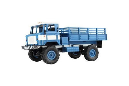 Figurine pour enfant Amewi GAZ-66 bleu, blanc brushed 1:16 Camion RC  électrique Camion 4 roues motrices (4WD) prêt à fonctionner (RtR) 2,4 GHz  avec accu et câble de charge