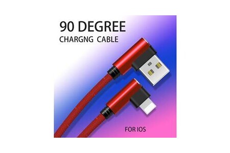 Cable fast charge 90 degres pour