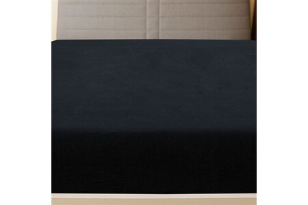 Drap-housse Jersey Noir 140x200 cm Coton