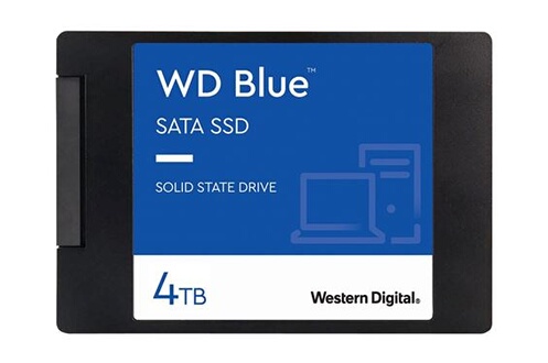 SSD interne Western Digital Disque SSD SATA WD Blue 3D NAND WDS400T2B0A -  SSD - 4 To - interne - 2.5" - SATA 6Gb/s