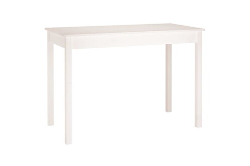 Table à manger vidaXL Table à manger Blanc 110x55x75 cm Bois massif de pin
