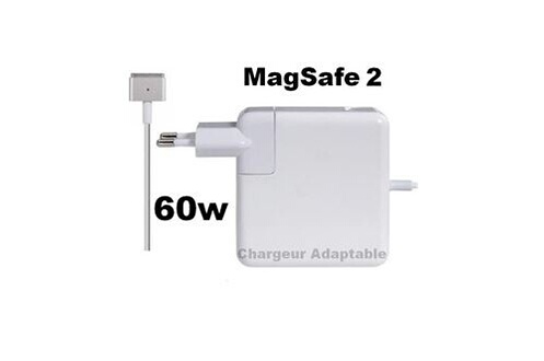 Chargeur et câble d'alimentation PC Km Energy Chargeur pour adaptable apple macbook  air 11. 13 magsafe 2 adaptateur alimentation t-forme 60w magsafe 2