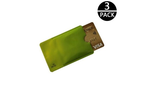 Porte-cartes Toproduits [3pack] Etui Carte Bancaire Anti Piratage Paiement  sans contact Rfid - Vert