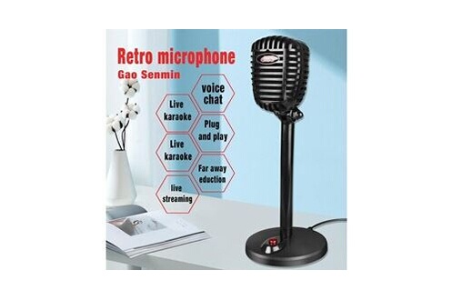 Microphone GENERIQUE Mini micro usb ordinateur enregistrement audio pour pc  téléphone bureau - noir