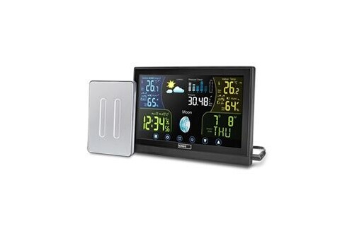Station météo Radio Emos Select avec écran Couleur Tactile, Comprenant Un  capteur extérieur - température intérieure et extérieure, baromètre,  prévisions météo : : Jardin