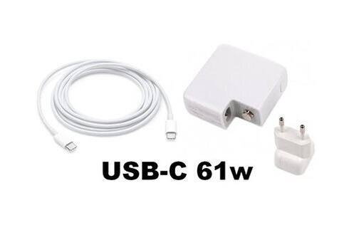 Chargeur de remplacement 61w usb-c pour macbook pro (2016-2017) avec câble  usb-c