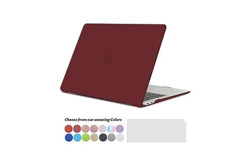 coque macbook air 13 pouces a1932, plastique mat rigide étui avec housse de  clavier en silicone pour nouveau 2018 macbook air 13. 3 retina avec