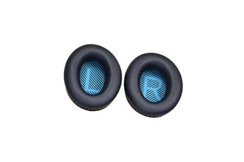 Accessoires audio GENERIQUE Coussinets de remplacement, oreillette mousse  coussin de rechange pour casque bose quiet comfort qc25 qc35 qc15 qc2 ae2  ae2i ae2w - noir&bleu(l,r)