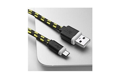Cable charge manette PS4 USB 1m avec adaptateur secteur