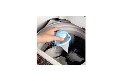 Accessoire soin du linge GENERIQUE Attrape-poils anti peluche réutilisables  pour machine à laver - bleu