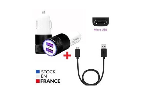 Pack Chargeur voiture + Câble data Micro-USB