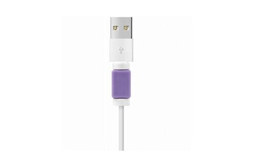 Accessoire pour téléphone mobile GENERIQUE Lot x2 protege cable pour cable chargeur  iphone 11, 11 pro & 11 pro max apple anti-casse universel (violet)