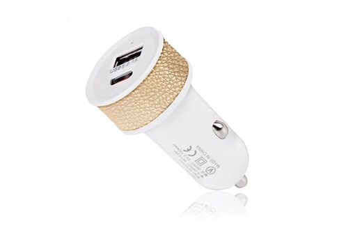 Chargeur Rapide Voiture Allume Cigare USB Type-C 3.1 Smartphone Tablette  IPHONE