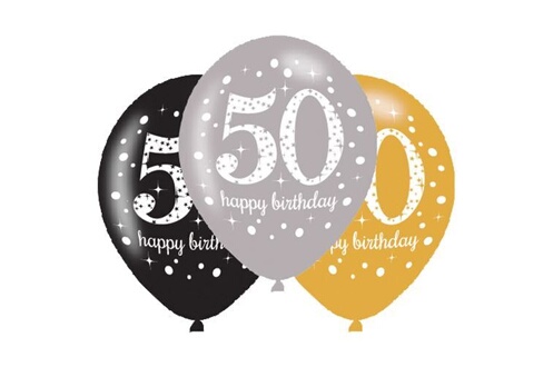 Ballon Anniversaire Multicolore 50 ans