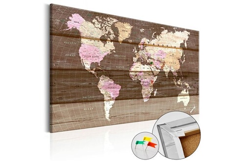 Tableau en liège - paper map [cork map] 90x60 cm ARTGEIST